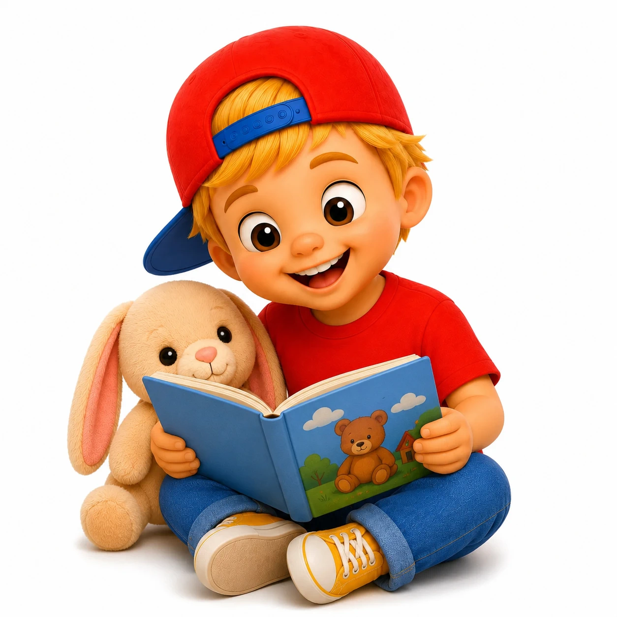 Peuteropvang in Apeldoorn de peuter leest boekje.